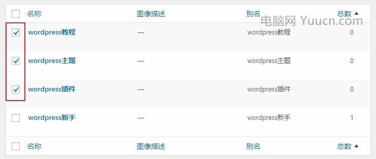 WordPress如何批量删除无用的标签