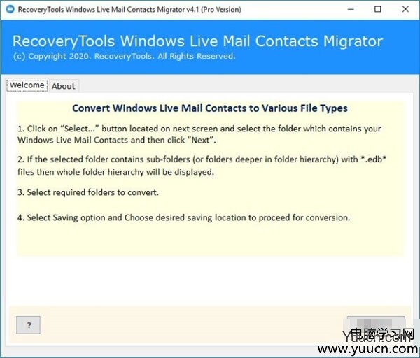 RecoveryTools Windows Live Mail Contacts Migrator v4.1 官方安装版