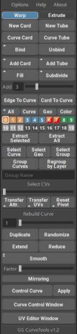 Maya路径弯曲编辑插件 GS Curvetools v1.2.4 Personal For Maya 2017-2022 免费版