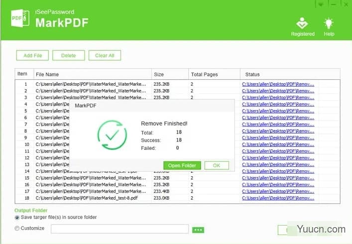 iSeePassword MarkPDF(PDF水印去除工具) v6.8.1 官方安装版