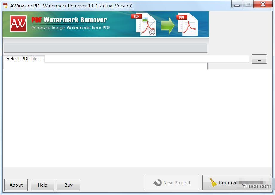 PDF去水印工具AWinware PDF Watermark Remover v1.0.1.2 英文免费安装版