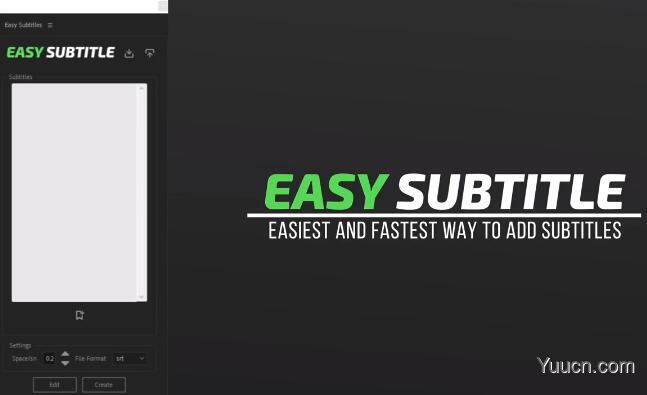 AE歌词字幕快速制作脚本Easy Subtitle 免费版