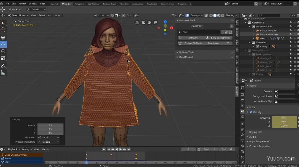 Blender服装布料模拟制作工具 Garment Tool v1.23 免费版 + 使用教程