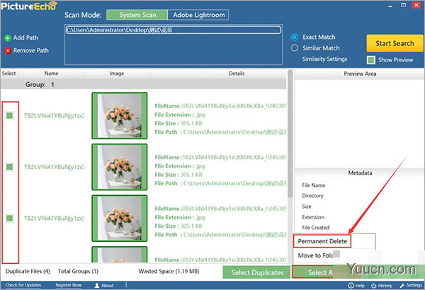 pictureecho重复照片删除工具 v4.0 中文汉化绿色版(附使用教程)