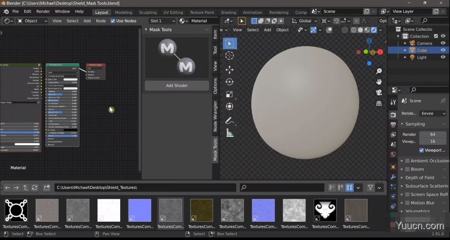 Blender材质纹理绘制遮罩插件Mask Tools v1.7 for Blender 2.8x-2.9x 免费版