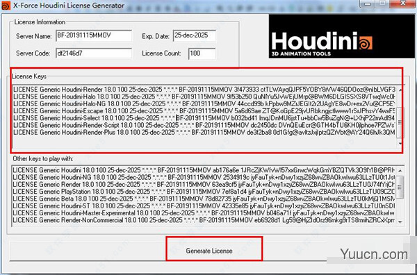 SideFX Houdini FX 18.5.351 XForce注册机破解版 Win/Linux