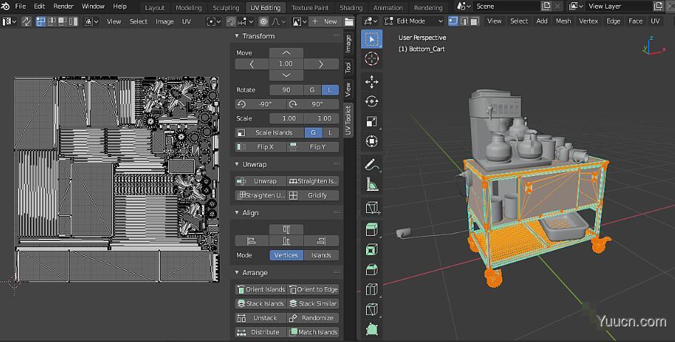 Blender高质量游戏电影级展UV插件Blender Market – UV Toolkit 2.0.9 免费版