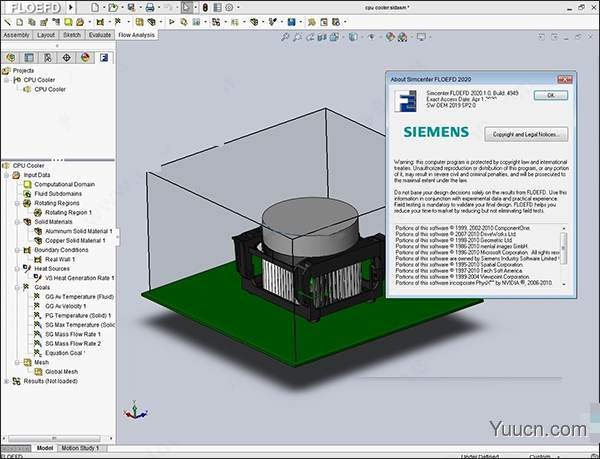 西门子嵌入式CFD工具siemens simcenter floefd 2020.1v4949 中文独立版