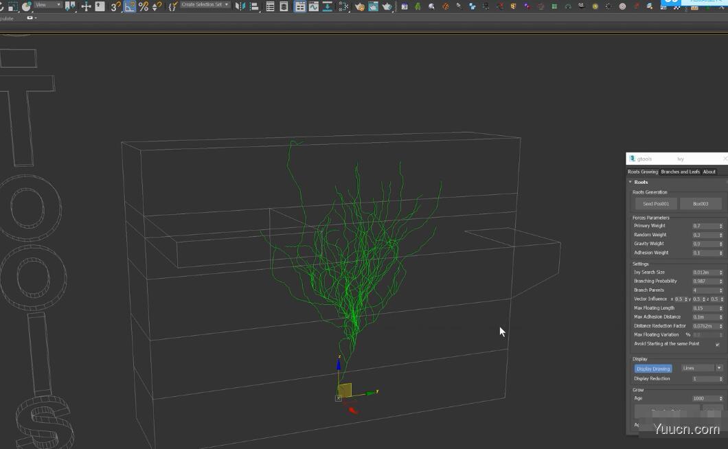 3Ds Max藤蔓生成动画插件Guruware Ivy for 3DS Max2020 免费版(含视频教程)