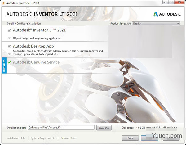 autodesk inventor lt 2021 64位 简体中文安装版(附安装教程)