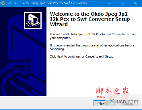 Okdo Jpeg Jp2 J2k Pcx to Swf Converter(图片转换工具) v5.6 免费安装版