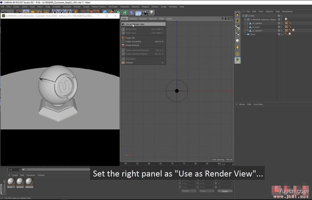 C4D实时渲染器插件U-Render 2021.1.3 免费版(附安装方法) for C4D R16-R23