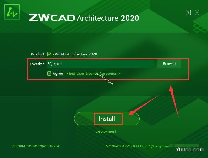 中望cad建筑版2020 V20190529 英文特别安装版(附激活补丁+激活教程)