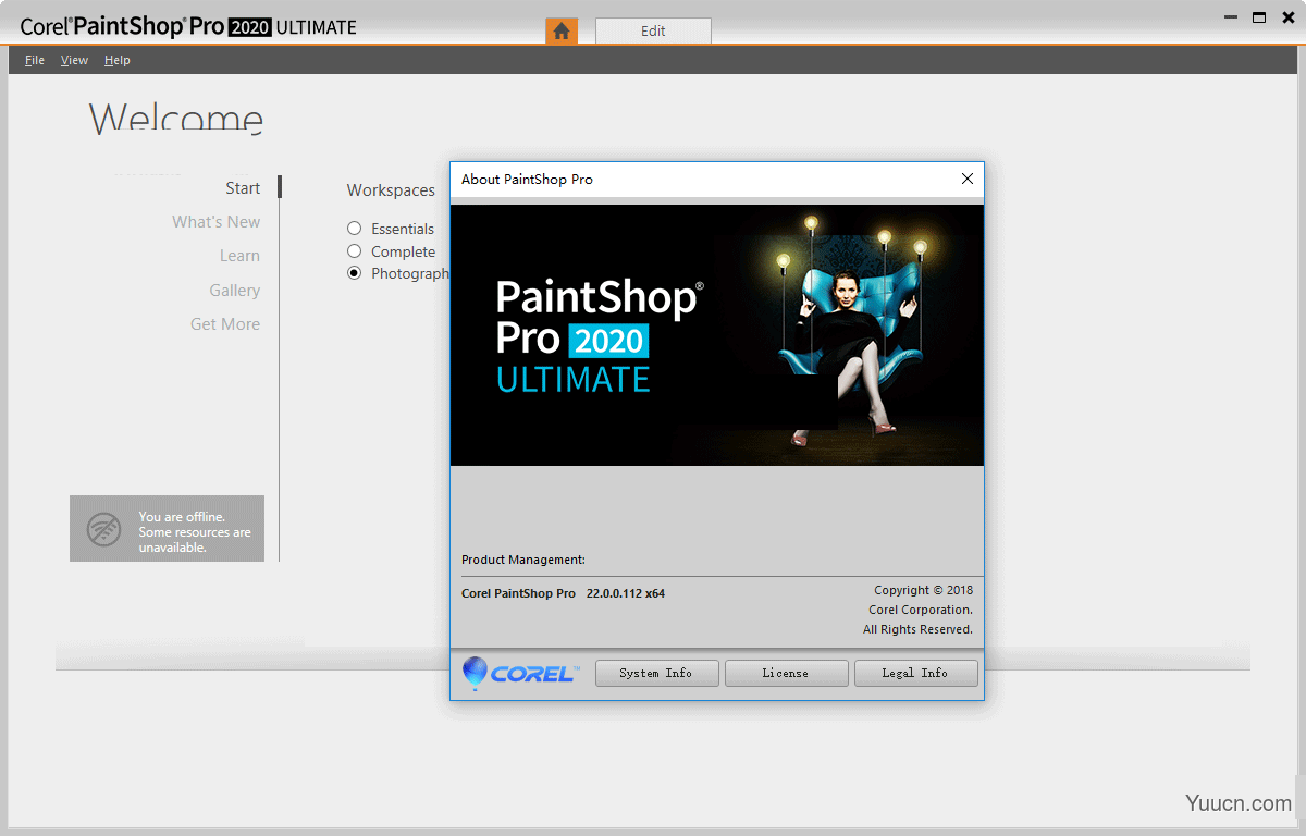 Corel PaintShop Pro 2020 Ultimate v22.1.0.44 中文特别版(附序列号+教程)