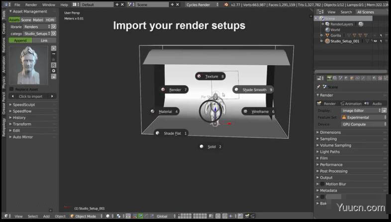 Blender资产管理插件Gumroad Asset Management v2.3.8 for Blender 2.8 免费版