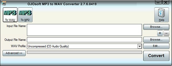 OJOsoft MP3 to WAV Converter(MP3音频文件转换工具) v2.7.6.0419 官方安装版