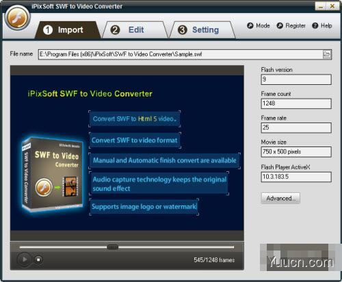 SWF视频转换器 iPixSoft SWF to Video Converter v4.5.0 英文破解版