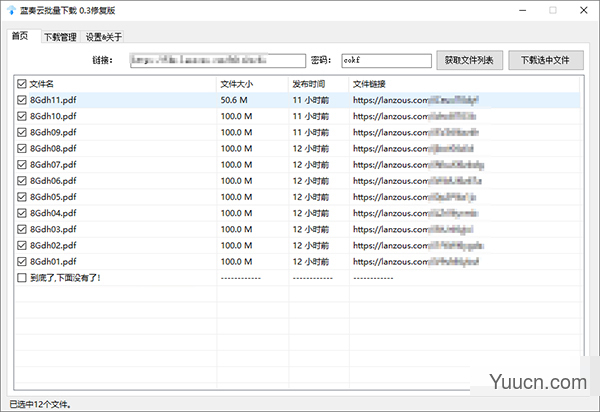 蓝奏云批量下载修复版 v0.3 绿色免费版