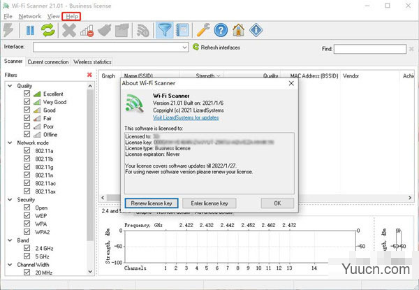 LizardSystems Wi-Fi Scanner(wifi扫描设置软件) v21.01 英文注册版(附教程+注册机)