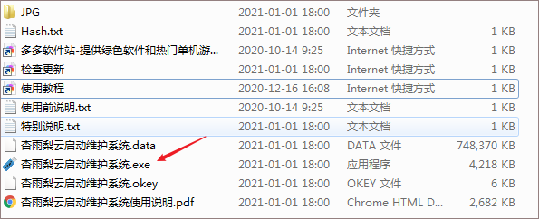 杏雨梨云启动维护系统 2021元旦版 绿色版