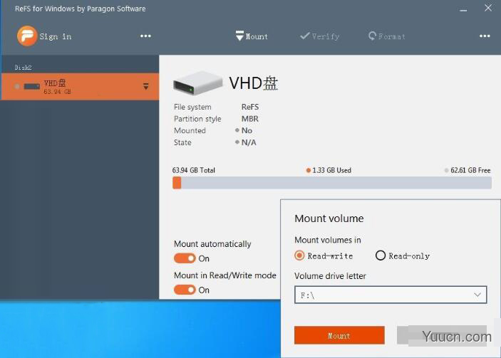 Paragon ReFS for Windows(win弹性文件系统) v1.0.55 免费企业安装版(附补丁)