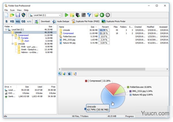 Folder Size Professional(磁盘检测工具) v4.9.5.0 官方安装版