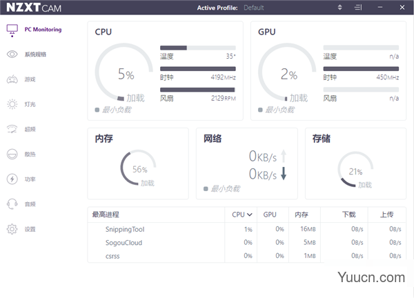 NZXT CAM(恩杰PC监控软件) v4.30.1.2 中文安装版(附安装教程)