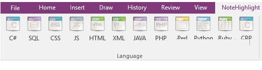 Onenote代码高亮插件(NoteHighlight) v3.6 官方版