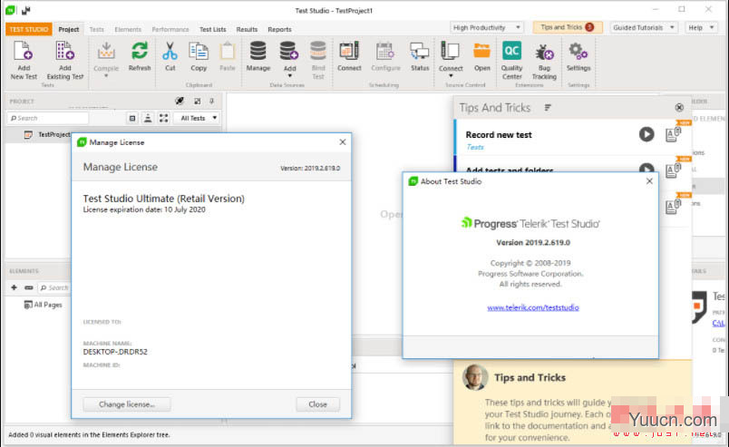telerik test studio 2019.2基础版+Dev Edition高级版 激活版(附补丁+安装教程)