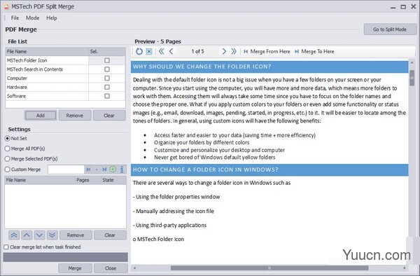 MSTech PDF Split Merge(PDF文件合并分割软件) v1.1.12 免费版