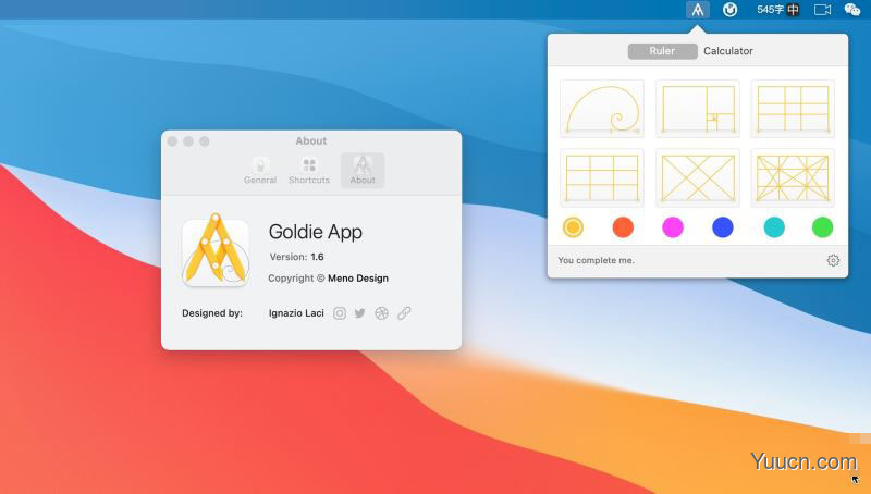 Goldie App(黄金比例计算设计工具) for Mac v1.6 一键安装破解版