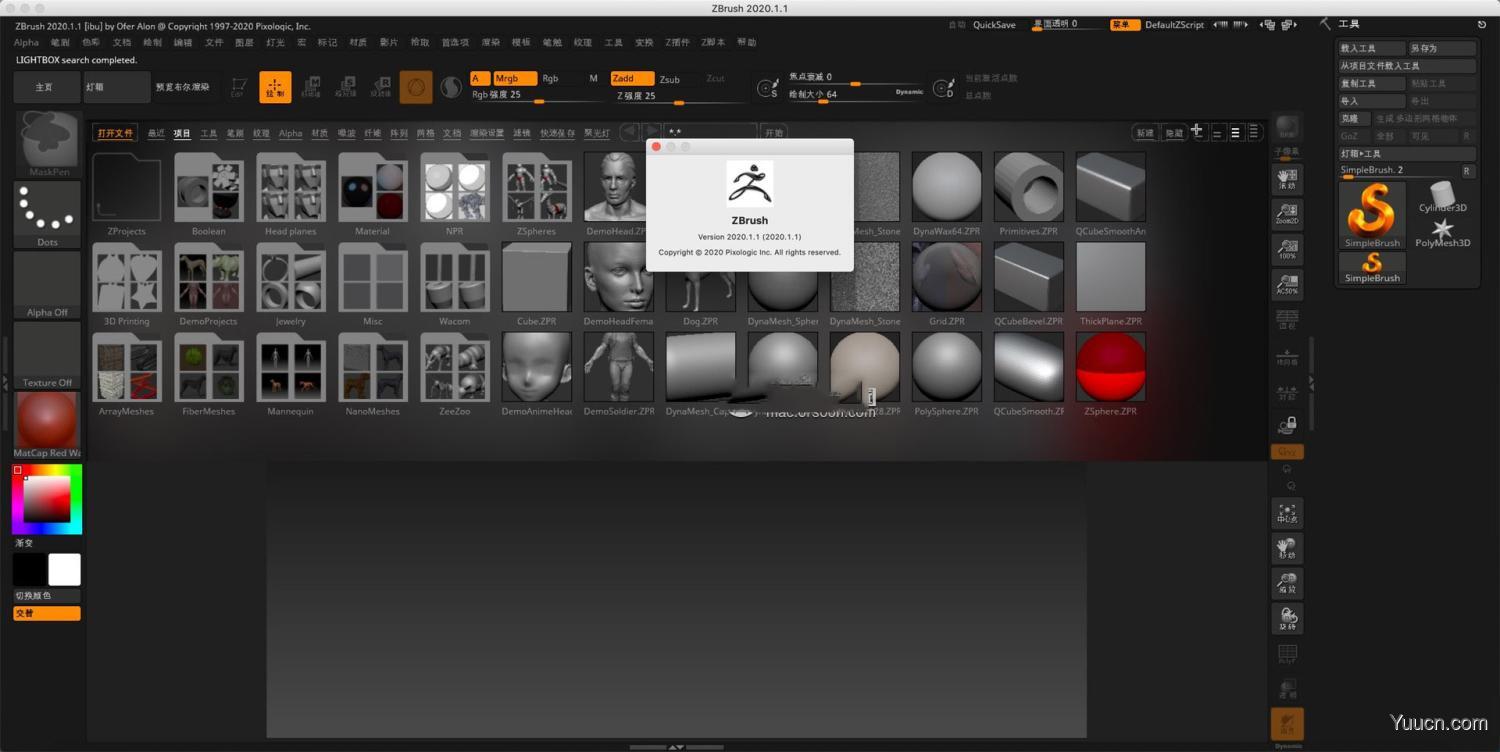 ZBrush 2020 for Mac(3D数字雕刻和绘画软件) V2020.1.1 中文激活版(附激活补丁)