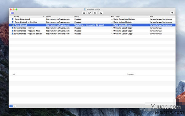Yummy FTP Watcher for Mac V2.2.8 苹果电脑版