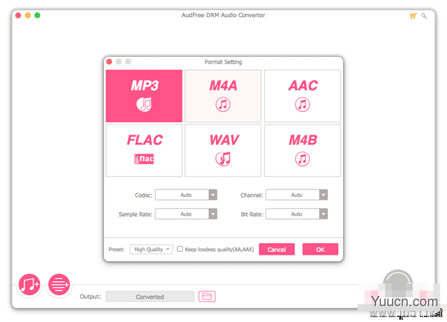 AudFree DRM Audio Converter(itunes音乐转换工具)V1.0 苹果电脑版