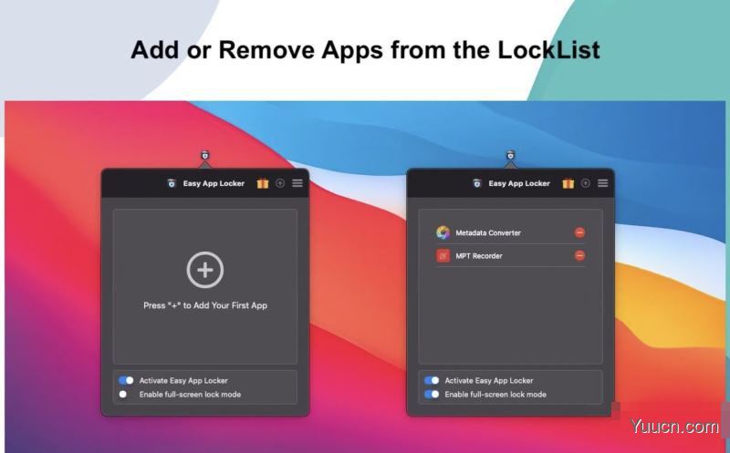 苹果电脑软件加密工具 Easy App Locker Mac v1.0 直装破解版