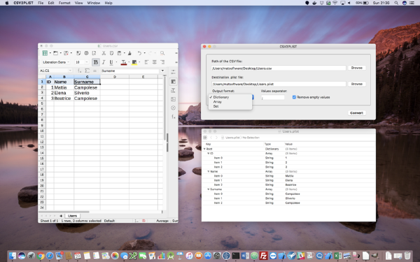 CSV2PLIST Mac版