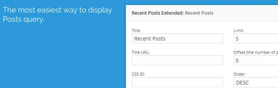 WordPress近期文章小工具插件 Recent Posts Widget Extended
